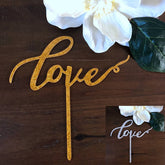 Love Acrylic Cake Topper